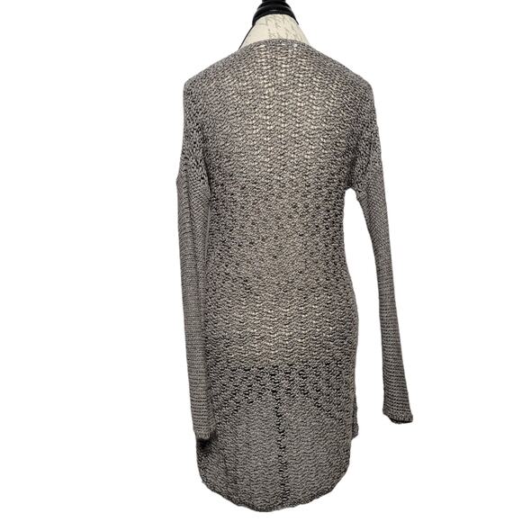 Helmut Lang Gray Alpaca Silk Linen Open Knit V-neck Longline Pullover Sweater MD - Picture 3 of 7